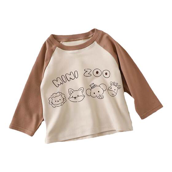 
Spring and Autumn children's long-sleeved T-shirts, winter warm clothes, infants, German velvet bottoming shirts, men's and women's outer wear for middle-aged and older children