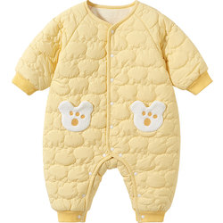 Spring, autumn and winter quilted and fleece baby onesies
