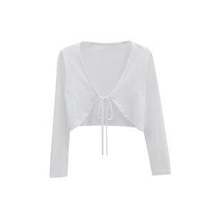 Small wigmal girl summer cardigan thin sweater short sweater short outside with summer shawl sunscreen jacket