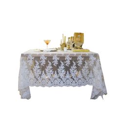 French vintage three-dimensional embroidered sequin lace tablecloth