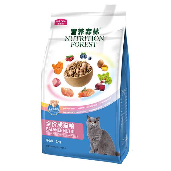 
Nutritious forest cat food Guabao produces salmon 10kg freeze-dried double-spliced British and American shorthair nutritional staple food for adult kittens