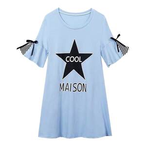 Pregnant women's summer suit short -sleeved thin loose large size top two -piece fashion outside wearing T -shirt dress