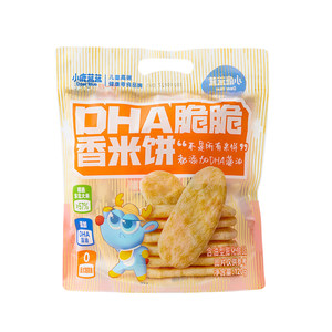 
Little Deer Blue DHA Crispy Rice Cake Children's Snacks Cookies 0 Add Snow Cakes Original Flavor Baby Collecting Artifact