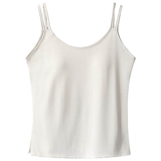 White Wear-Free Bra Ice Silk Camisole Women