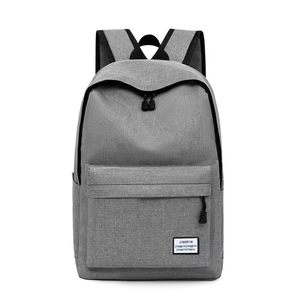 Leisure schoolbag Men's canvas Simple shoulder bag Men's Korean Backpack Large -capacity Middle School Student School Bag Computer Travel Bag