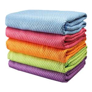 Locked thickened fish scales rags, increase glass specially wiperless, housework, housework, cleaning towel, absorb water, do not leave hair without marks
