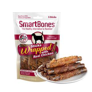 
SmartBones Steak Quinoa Whole Grain Teething Sticks Pet Dog Treats Teeth Cleaning Bones for Large and Small Dogs