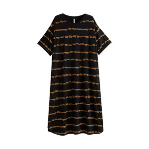 
Yue Nei nightgown women's pajamas summer Modal short-sleeved loose large size casual long-wearing style for outdoor wear