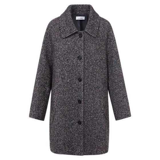
Langzi lapel loose mid-length wool coat with stylish and versatile wool coat 2025 new winter style