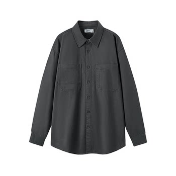 Senma couple worker jacket pure cotton long -sleeved shirt man
