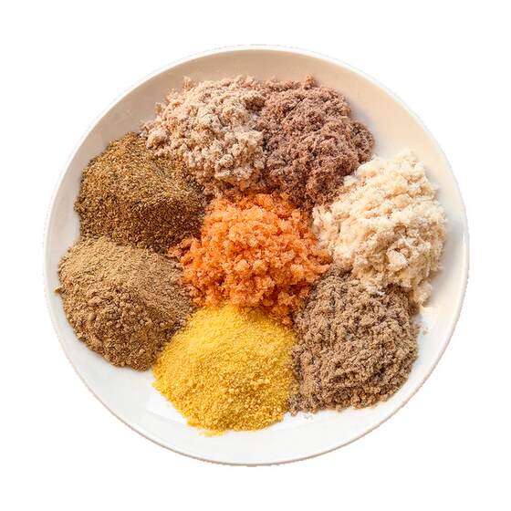 Pet snacks freeze-dried mixed grain pure meat floss powder dogs and cats picky food bibimbap nutritious chicken duck beef chicken liver egg yellow