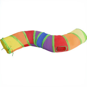 
Pet supplies rainbow S-shaped foldable self-stimulating puzzle straight through drilling cat tunnel toy self-stimulating and boring artifact