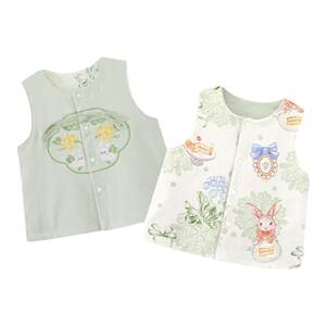 
Baby vest spring and autumn newborn male and female baby clothes infant and young children small vest pure cotton double-sided vest autumn and winter