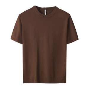 
Short-sleeved men's spring, autumn and winter sweaters, sweaters, round-neck t-shirts for men, bottoming shirts, half-sleeved line tops for men