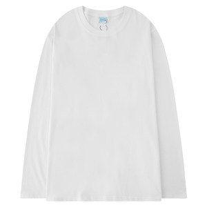 
NELY Xiao Nili autumn and winter new high street trend brand pure cotton solid color heavy 230g base shirt long sleeve T-shirt for men and women