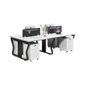 
Yongxin office desk chair combination simple modern four-person staff office screen booth computer desk
