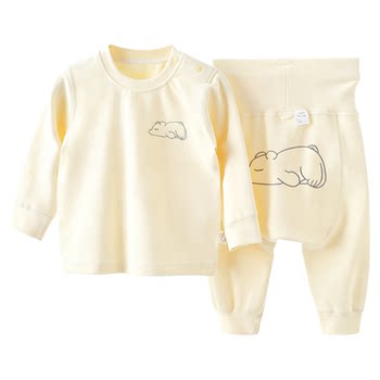 
Baby autumn clothes and long pants velvet cotton high waist large PP pants