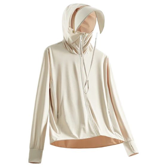 
simboo summer UPF50+ sun protection clothes for women removable hat brim ice silk sports jacket UV anti-ray fishing suit men