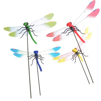 Simulation Dragonfly Cover Potted Plant Plant Plug
