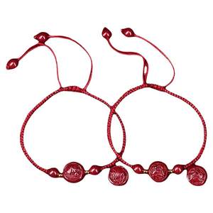 
2026 red rope bracelet female cinnabar natal Buddha twelve zodiac male bracelet transfer beads patron saint gift jewelry