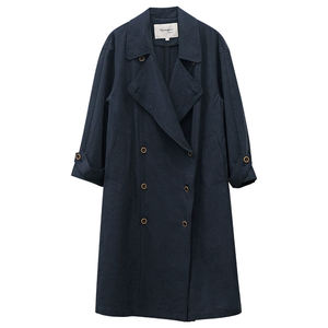 
Yisanliangpin small Korean version loose khaki high-end commuting casual long windbreaker jacket for women