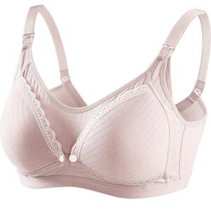 October Crystal Pregnant Women's underwear without a trace female fixed cup beautiful vest breast lactation thin breast special research large size bra
