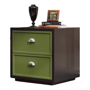 New steel medieval style bedside table storage cabinet bedside cabinet home living room bedroom storage cabinet thickened and durable