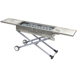 Barbecue Rack Outdoor 304 Stainless Steel Foldable Portable Home Garden Oven Barbecue Stall Trolley Shelf