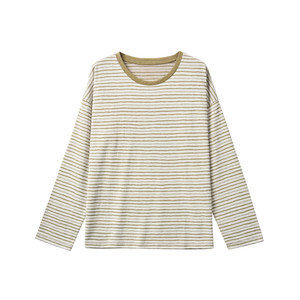 Nautical Girl ~ Spring 26 [Cotton Lyocell Silk/Smooth and Smooth/Dyeing Color Stripes] ROW Relaxation/T-Shirt