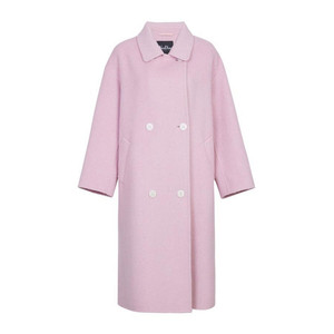 
Wandian 2025 winter new ice pink double-sided woolen mid-length woolen coat women's coat 1244C18JN4