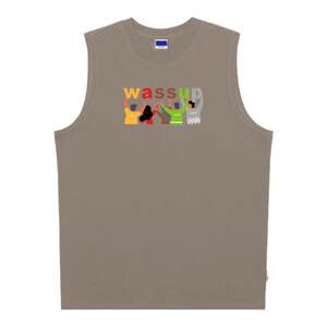 
WASSUP HEODS national trend summer vest men's sleeveless vest sports loose T-shirt sweatshirt pure cotton base