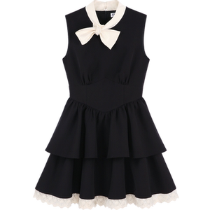 
French rich daughter black dress women's summer 2026 new style small fragrant style a-line princess cake skirt