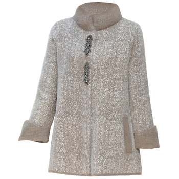 Large -size velvet mothers winter jacket cashmere coat girl