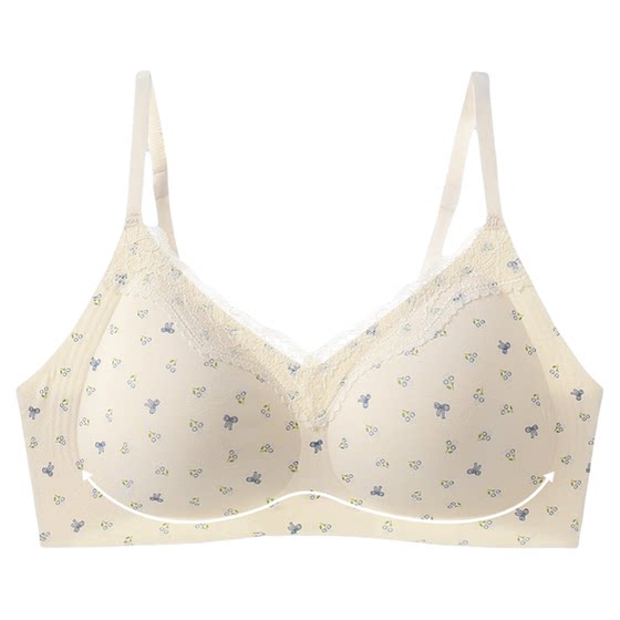 
Catman high school girl underwear 18 years old fixed cup sports shock-proof push-up anti-sagging cotton bra set