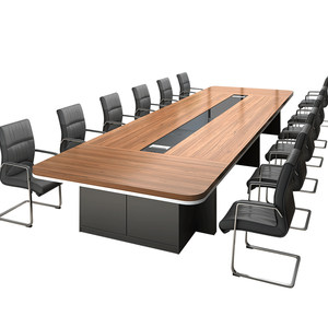
Large conference table, long table, simple modern reception table and chair combination, negotiation table, training table, long table, office furniture