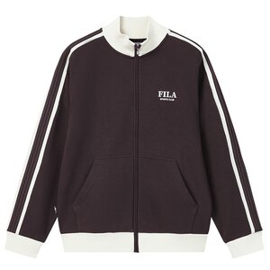 
FILA official men's knitted long-sleeved jacket 26 spring new fashion casual commuting loose stand-up collar top