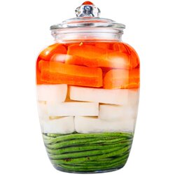 Round glass bottle lid storage sealed jar lid