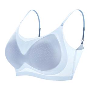
Traceless ice silk suspender without steel ring underwear for women with small breasts gathered ultra-thin style anti-sagging secondary breast bra in summer