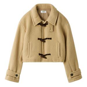 
SNIDEL autumn and winter versatile lapel horn button short woolen coat coat SWFC245012