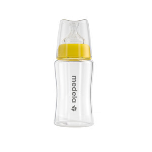 Medela milk bottle wide diameter glass bottle 250ml baby drinking water storage bottle