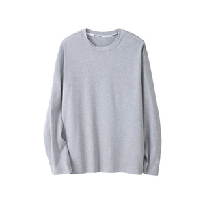 
Classic heavyweight 300g/cotton double yarn high-quality micro-profile standard version early spring simple long-sleeved T-shirt for men