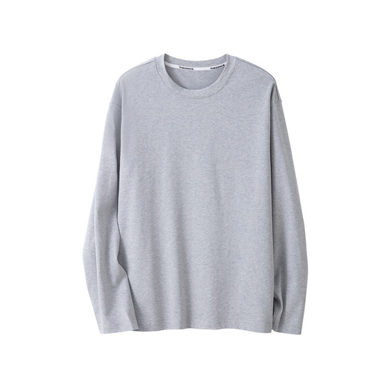 
Classic heavyweight 300g/cotton double yarn high-quality micro-profile standard version early spring simple long-sleeved T-shirt for men