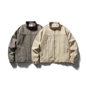 
XANYP American Spring Retro Heavy Washed Canvas Harrington Jacket Men's Stand Collar Design Casual Jacket