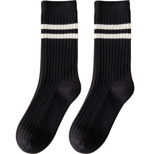 袜子女中筒秋冬季堆堆袜优质纯棉防臭7a抗菌厚款保暖女士长袜全棉