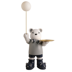 Violent Bear Living Room Large Floor Lamp Ornaments Tv Cabinet Next To The Sofa Light Luxury Home Decoration Housewarming Gift