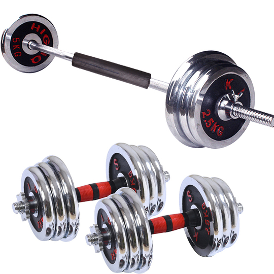 Allen 100kg プレーテッドバーベル＆ダンベルセット - ウェイト 