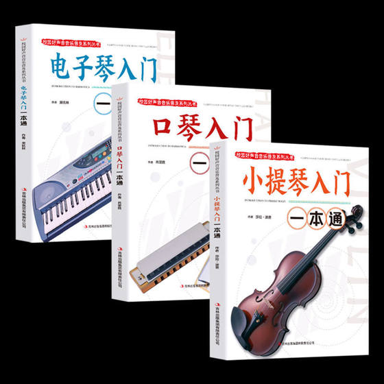 3册校园好声音音乐普及系列丛书口琴入门一本通电子琴入门一本通小提琴入门一本通 自学书籍小提琴从零起步学入门