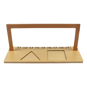 
Montessori mathematics teaching aids colorful bead board 1-9 bead rack Montessori 11-19 rack matching bead early education kindergarten