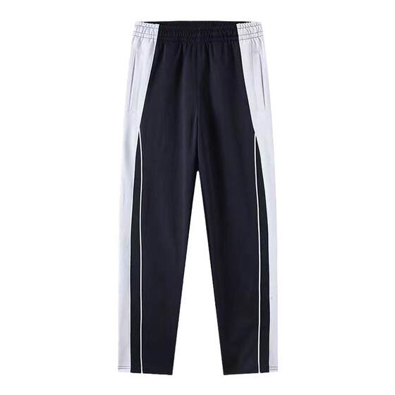 Shenzhen school uniform pants autumn and winter junior high school high school student sports school pants men and women quickly dry dark blue thin trousers