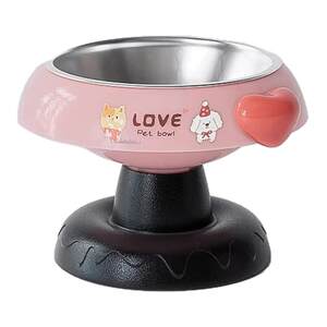 
Increased neck protection cat bowl cat food bowl large diameter non-dirty face pet cat dog rice bowl stainless steel water bowl dog bowl